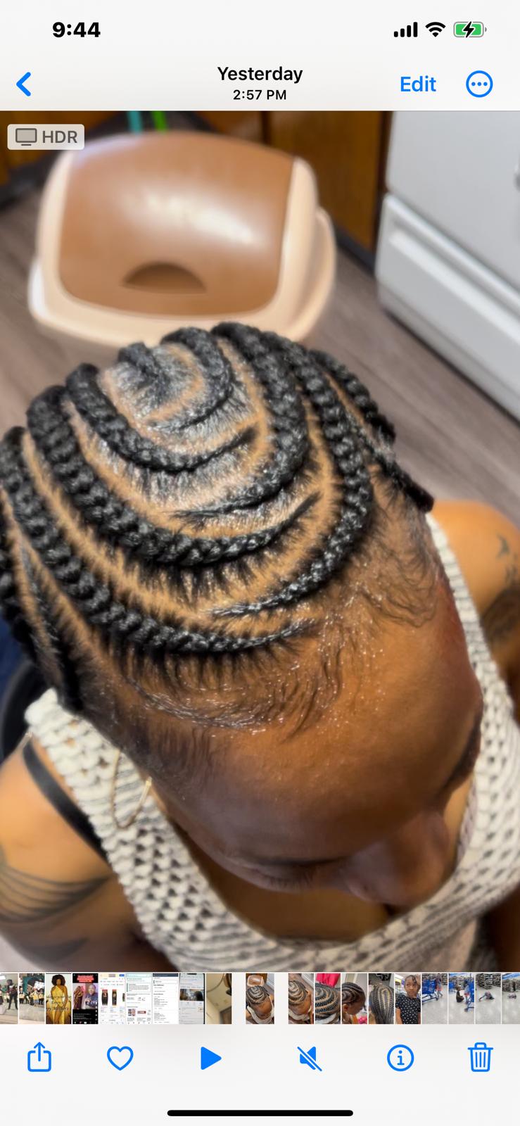 Sculptural cornrows